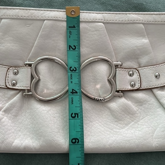 Xoxo white faux leather large wristlet clutch bag - Picture 9 of 16